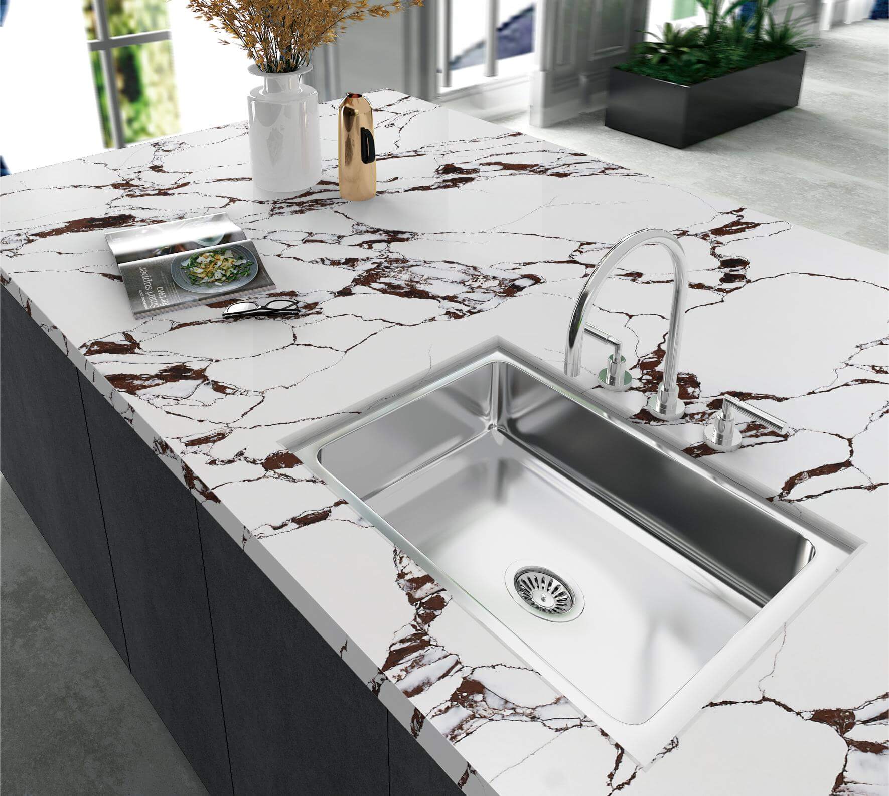 Celosia Cream Quartz Worktop by Artemistone — image 2