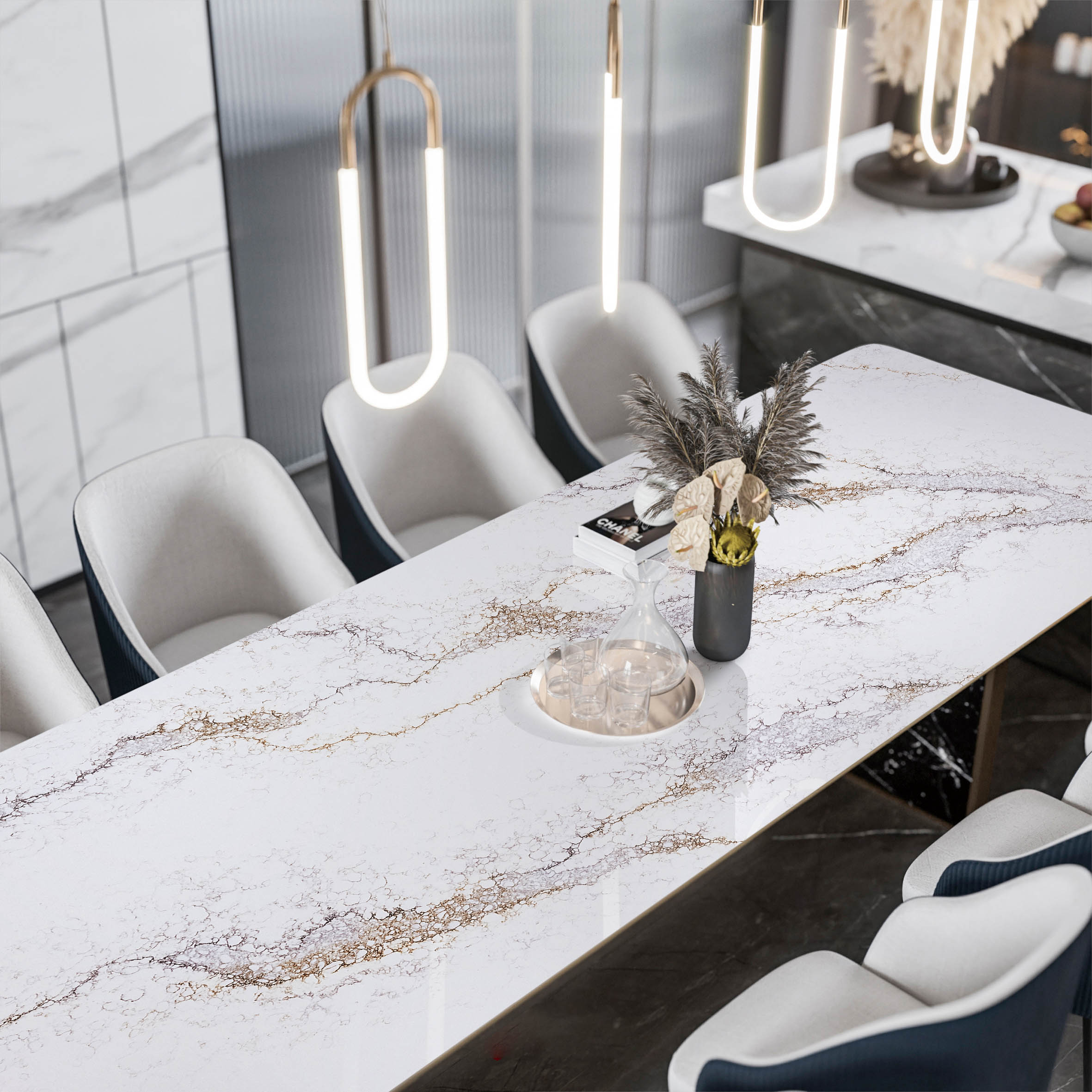 Maxxi Gild Gold Quartz Worktop by Artemistone — image 2