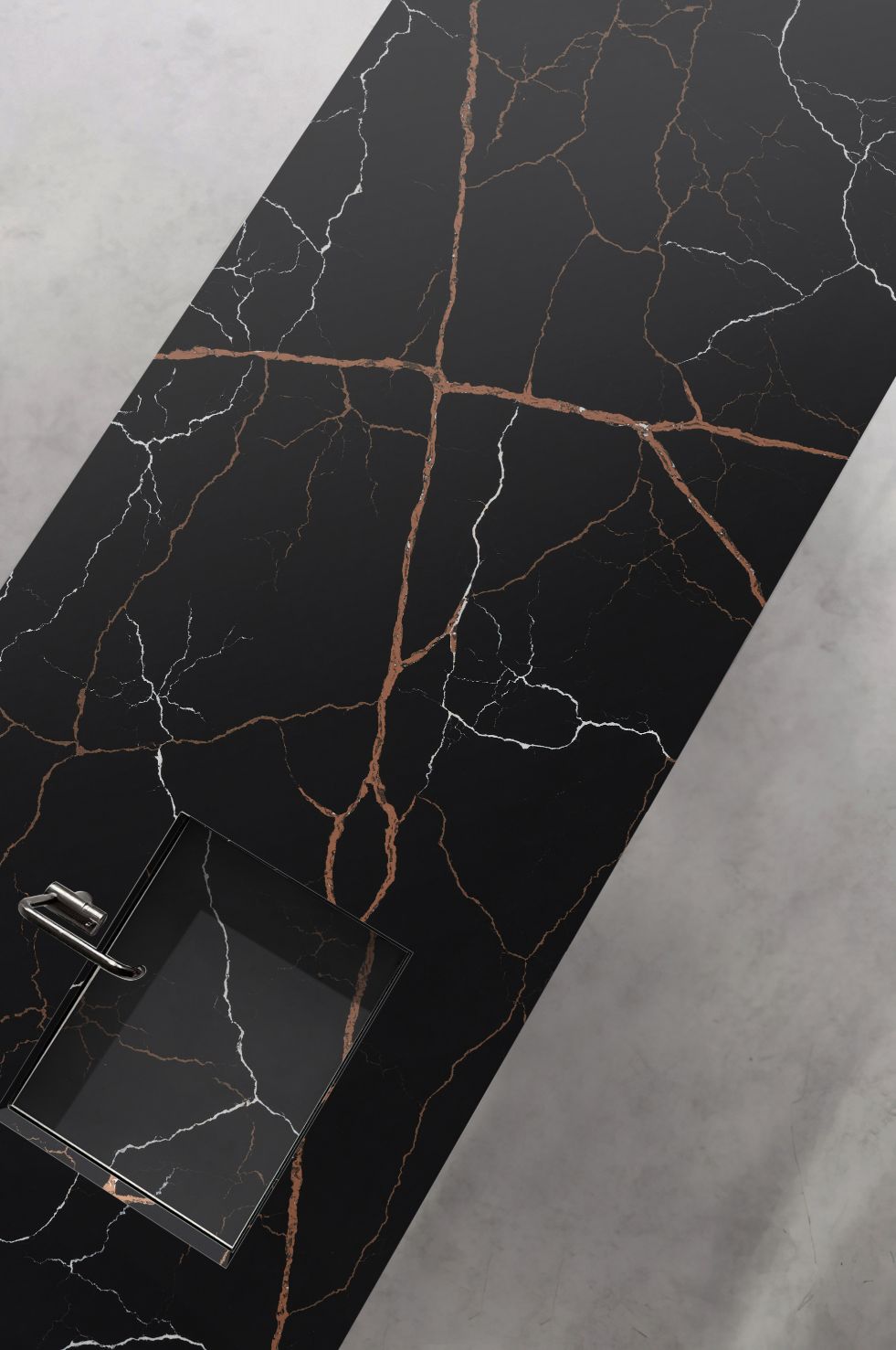 Noir St Laurent Black Quartz Worktop by Artemistone — image 2