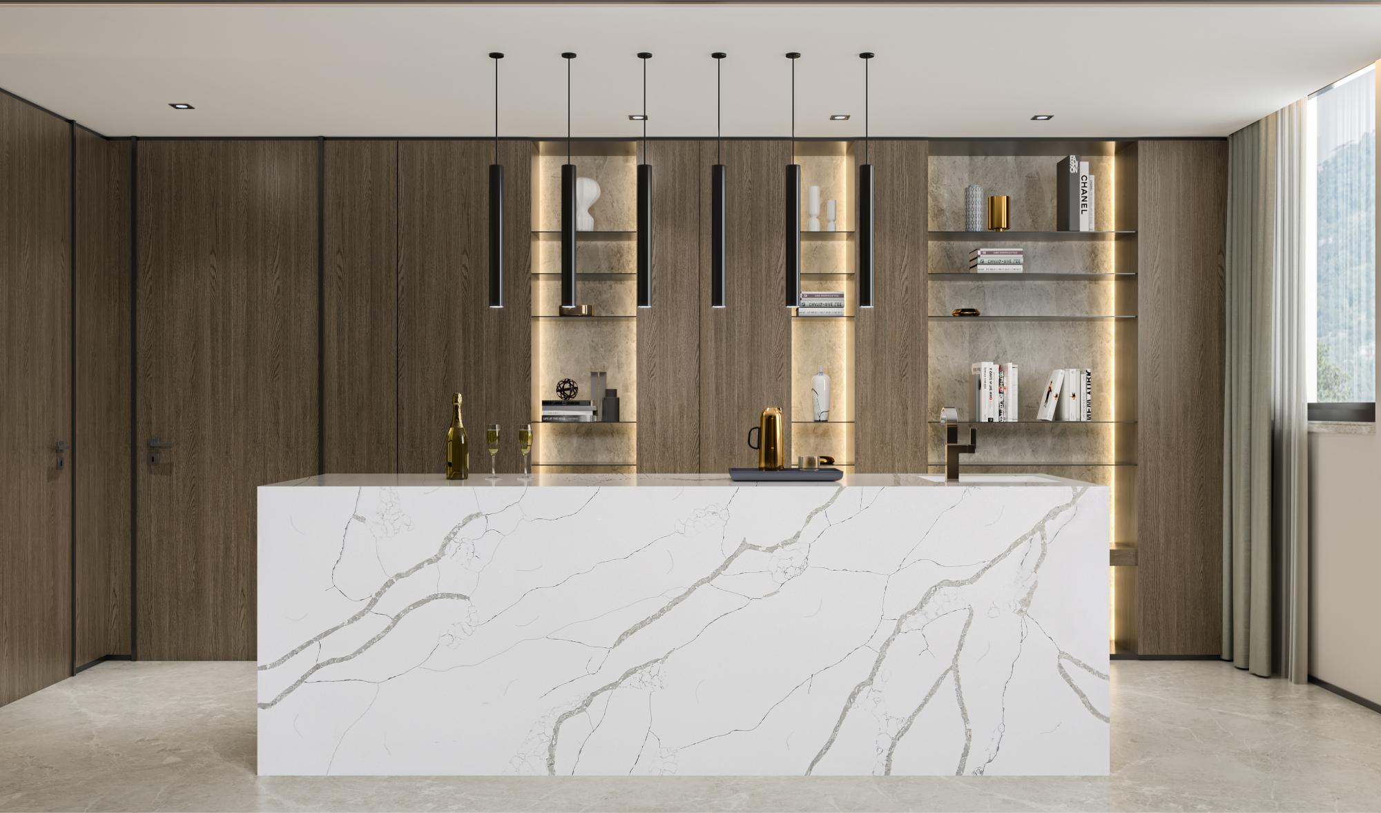 Rome Cream Quartz Worktop by Artemistone — image 6