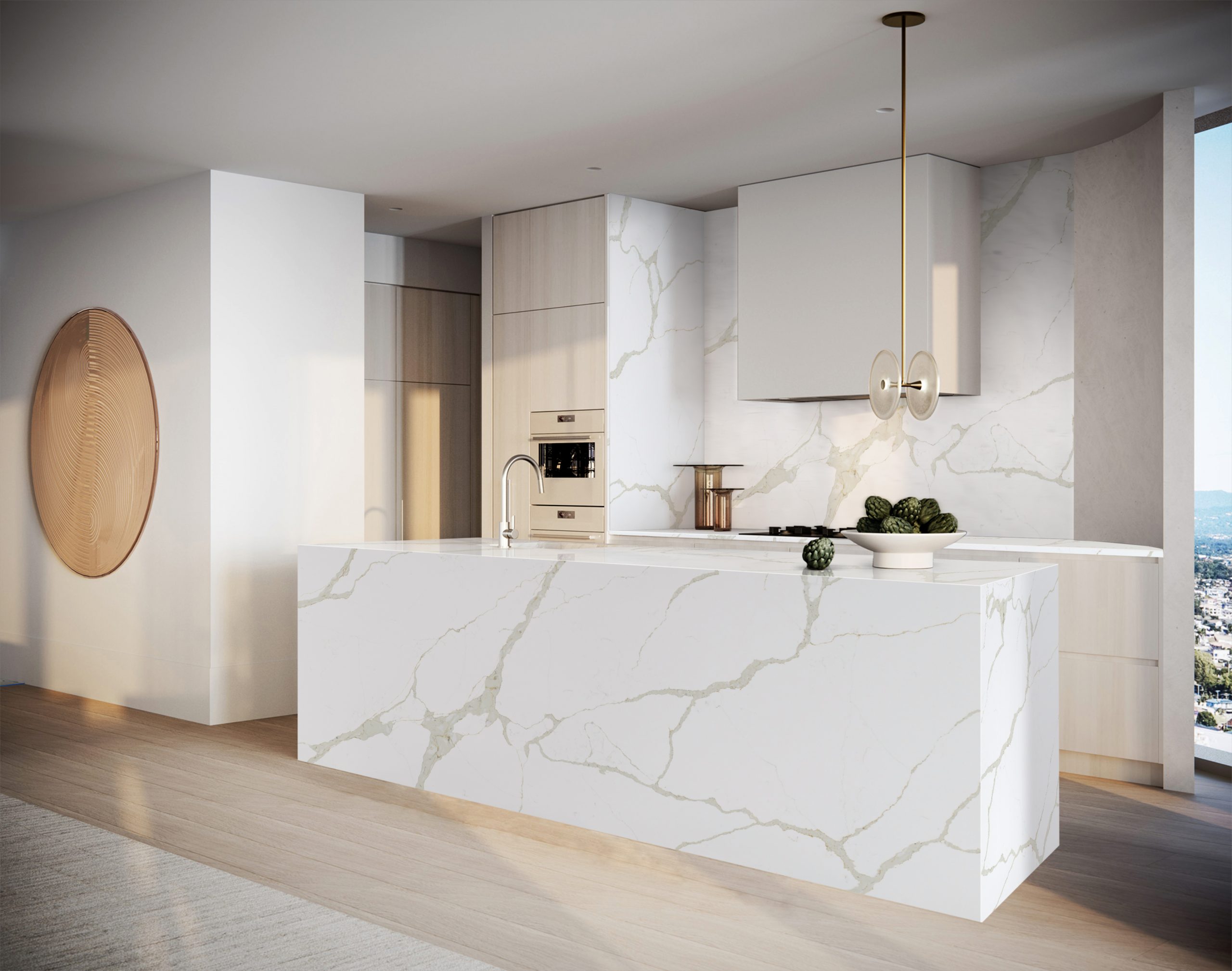 Statuario Dorado Gold Quartz Worktop by Artemistone — image 3