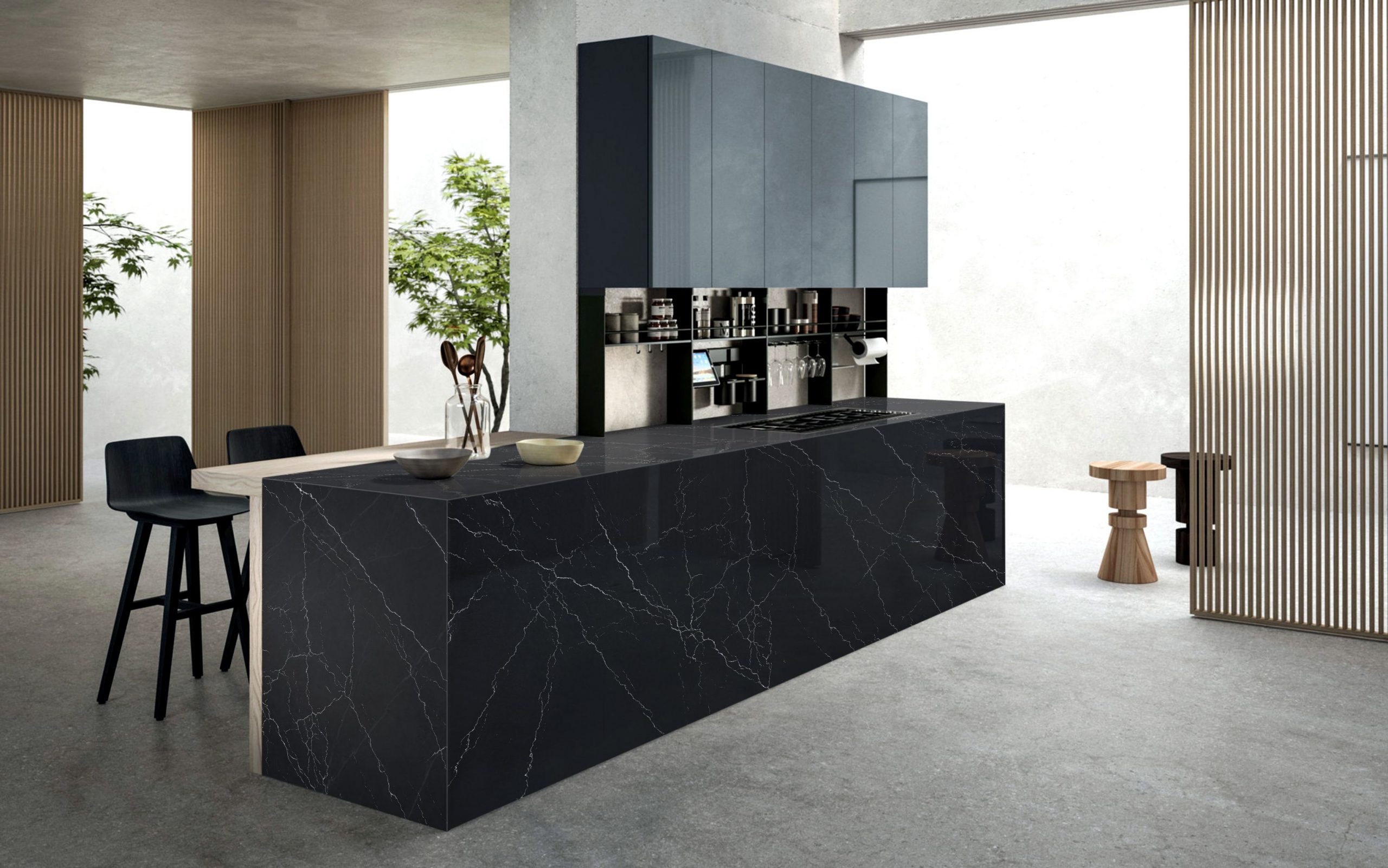 Thunder Black Black Quartz Worktop by Artemistone — image 3