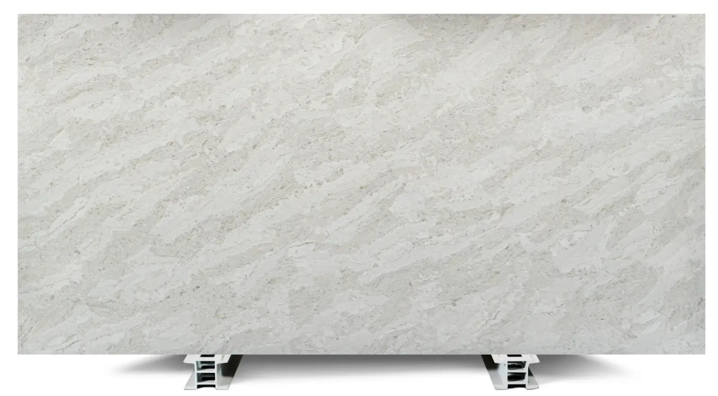 Unistone Taj Mahal Velluto Brown Quartz Worktop by Brachot — image 3