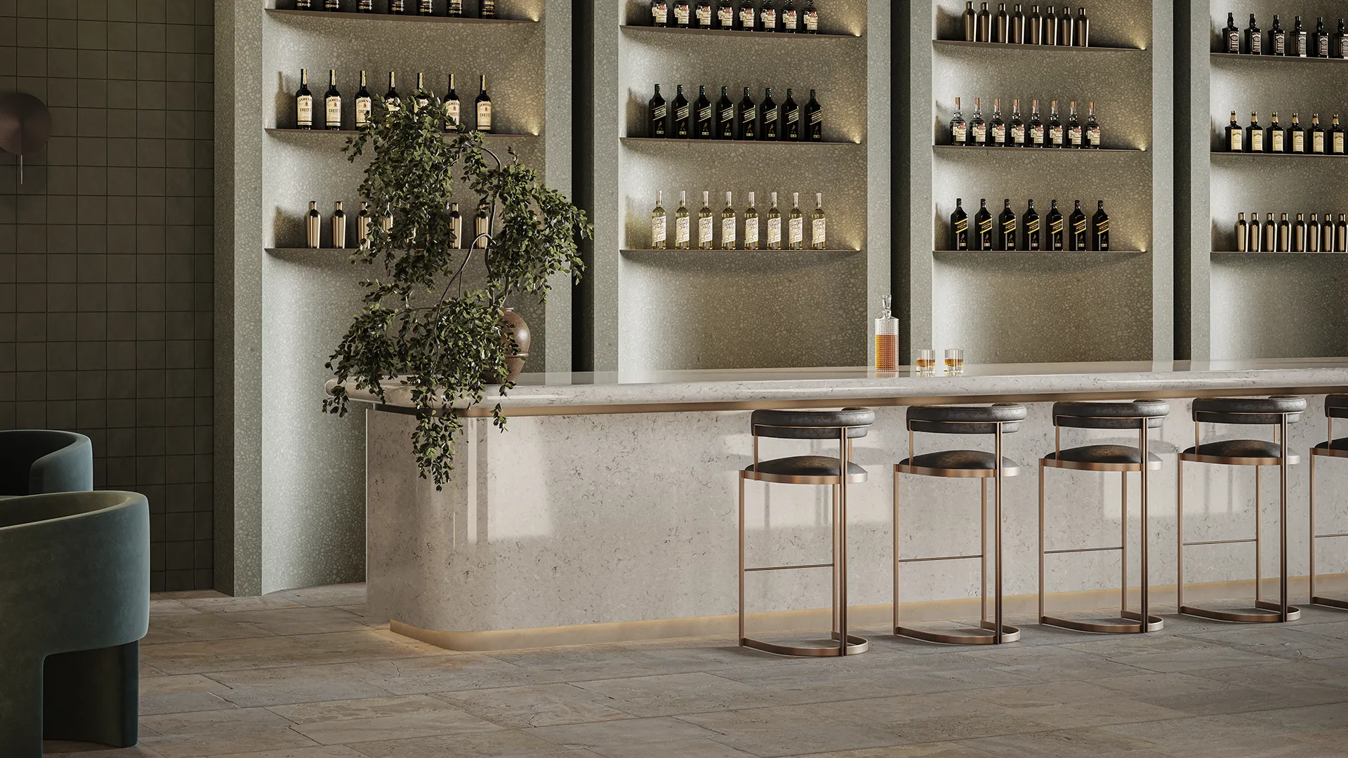 Bianco Drift Caesarstone Greys Quartz Worktop by Caesarstone — image 4