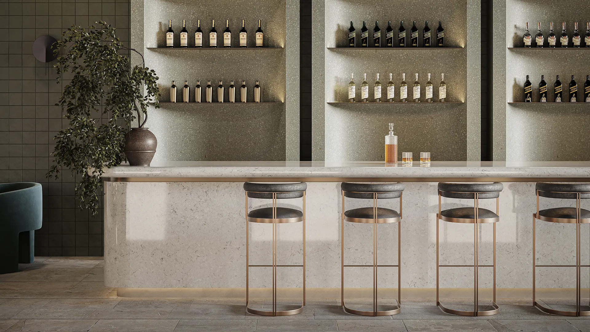 Bianco Drift Caesarstone Greys Quartz Worktop by Caesarstone — image 3