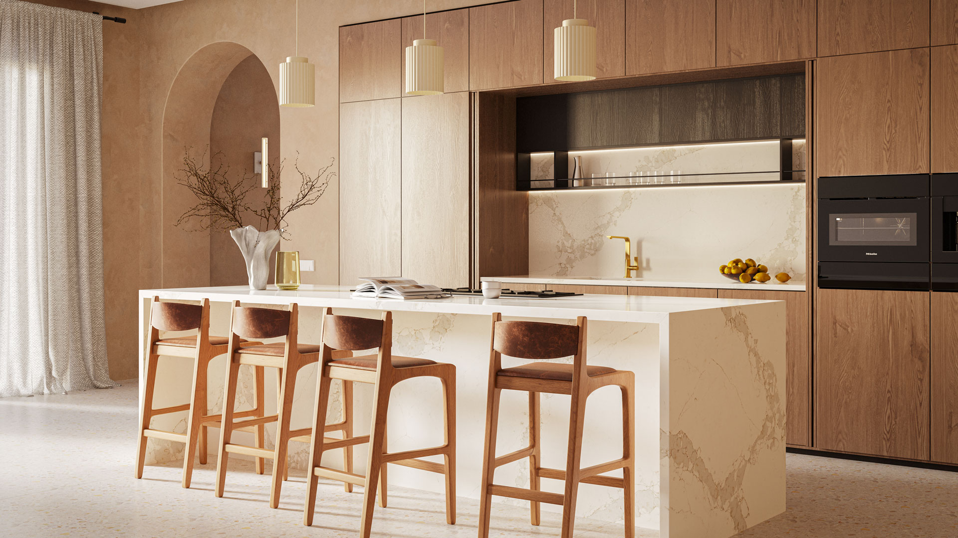 Calacatta Nectar Caesarstone Whites Quartz Worktop by Caesarstone — image 2