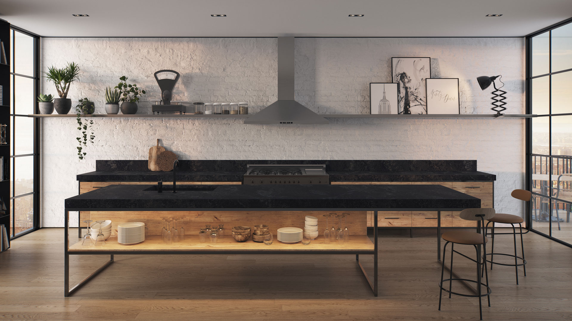 Darcrest Caesarstone Black Quartz Worktop by Caesarstone — image 3