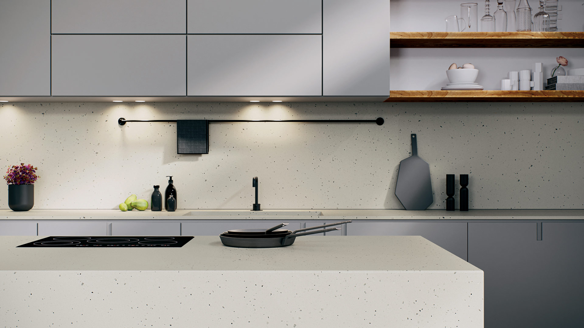 Frozen Terra Caesarstone Whites Quartz Worktop by Caesarstone — image 3