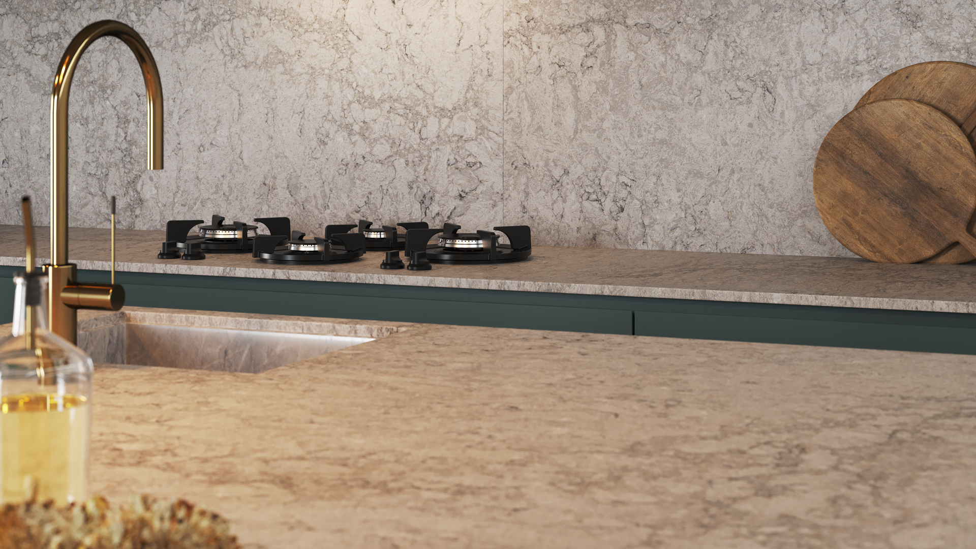 Moorland Fog Caesarstone Beiges Quartz Worktop by Caesarstone — image 4