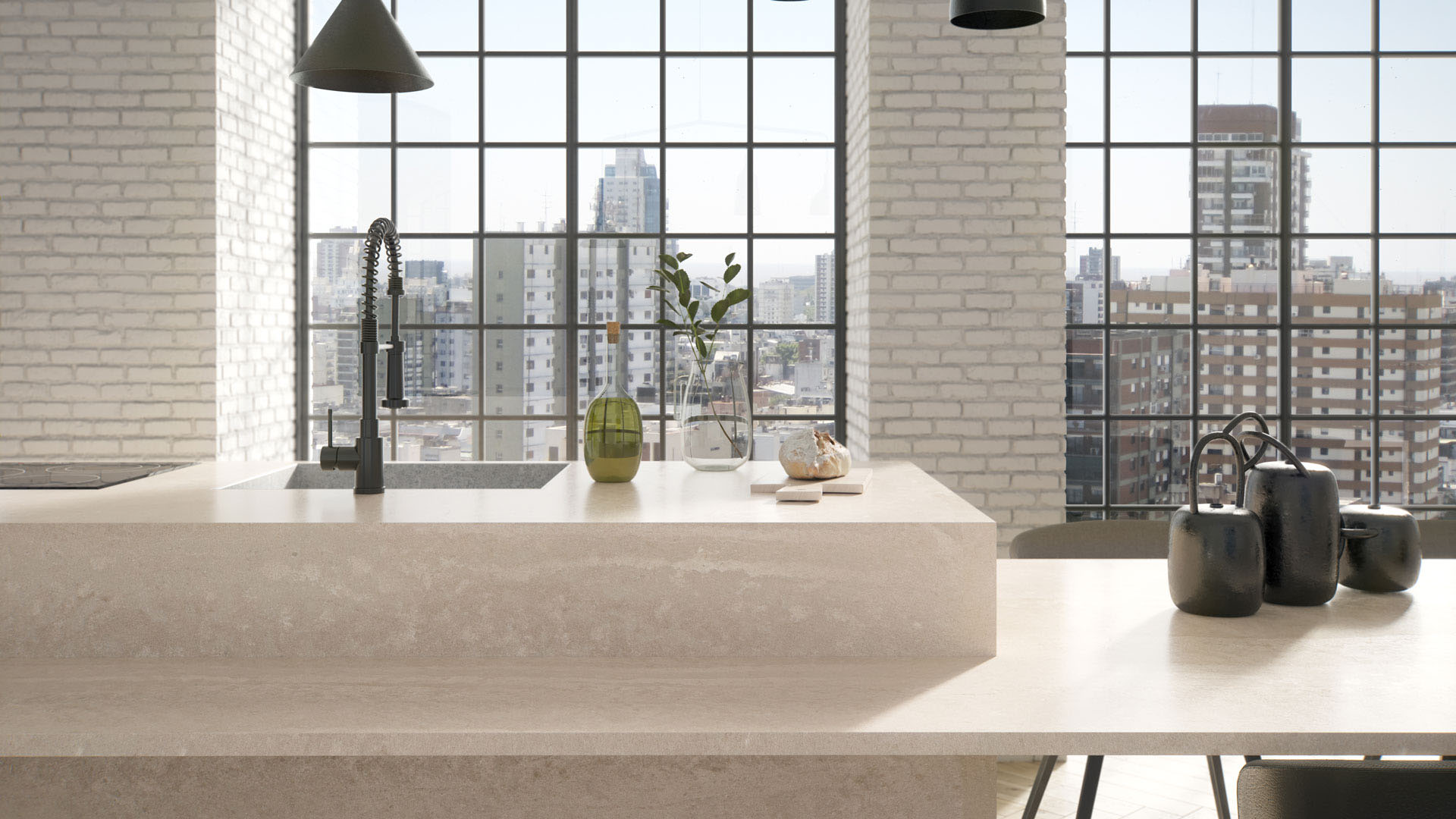 Topus Concrete Caesarstone Beiges Quartz Worktop by Caesarstone — image 3
