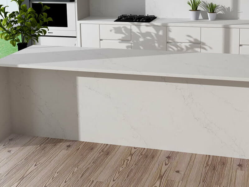 Brittanica White Quartz Worktop by Cimstone — image 2