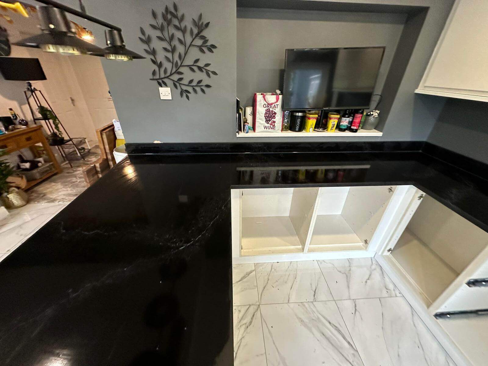 Empire Black Black Quartz Worktop by Cimstone — image 5