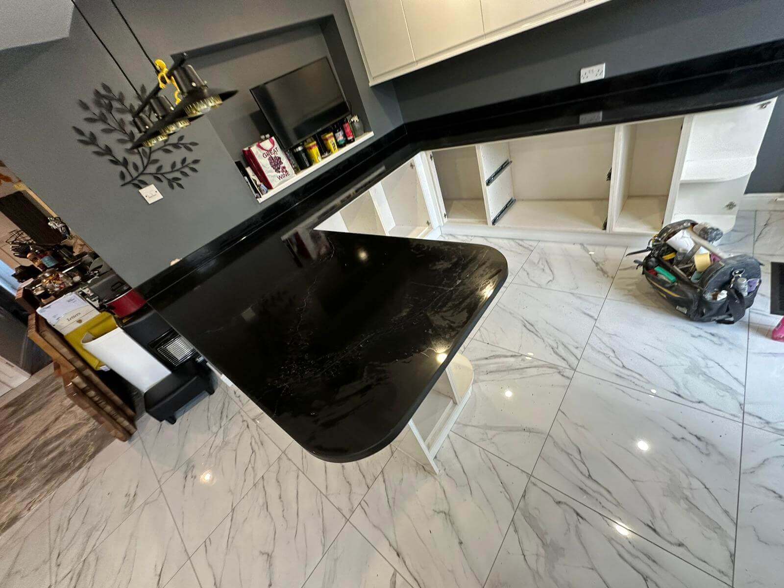 Empire Black Black Quartz Worktop by Cimstone — image 8
