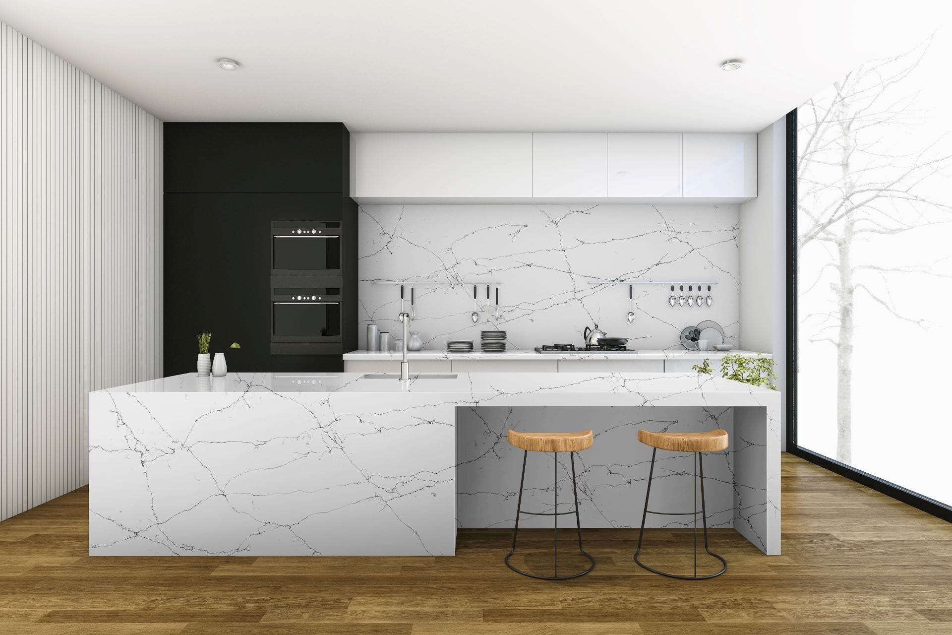 Bianco Drift CQS White Quartz Worktop by Classic Quartz Stone — image 2