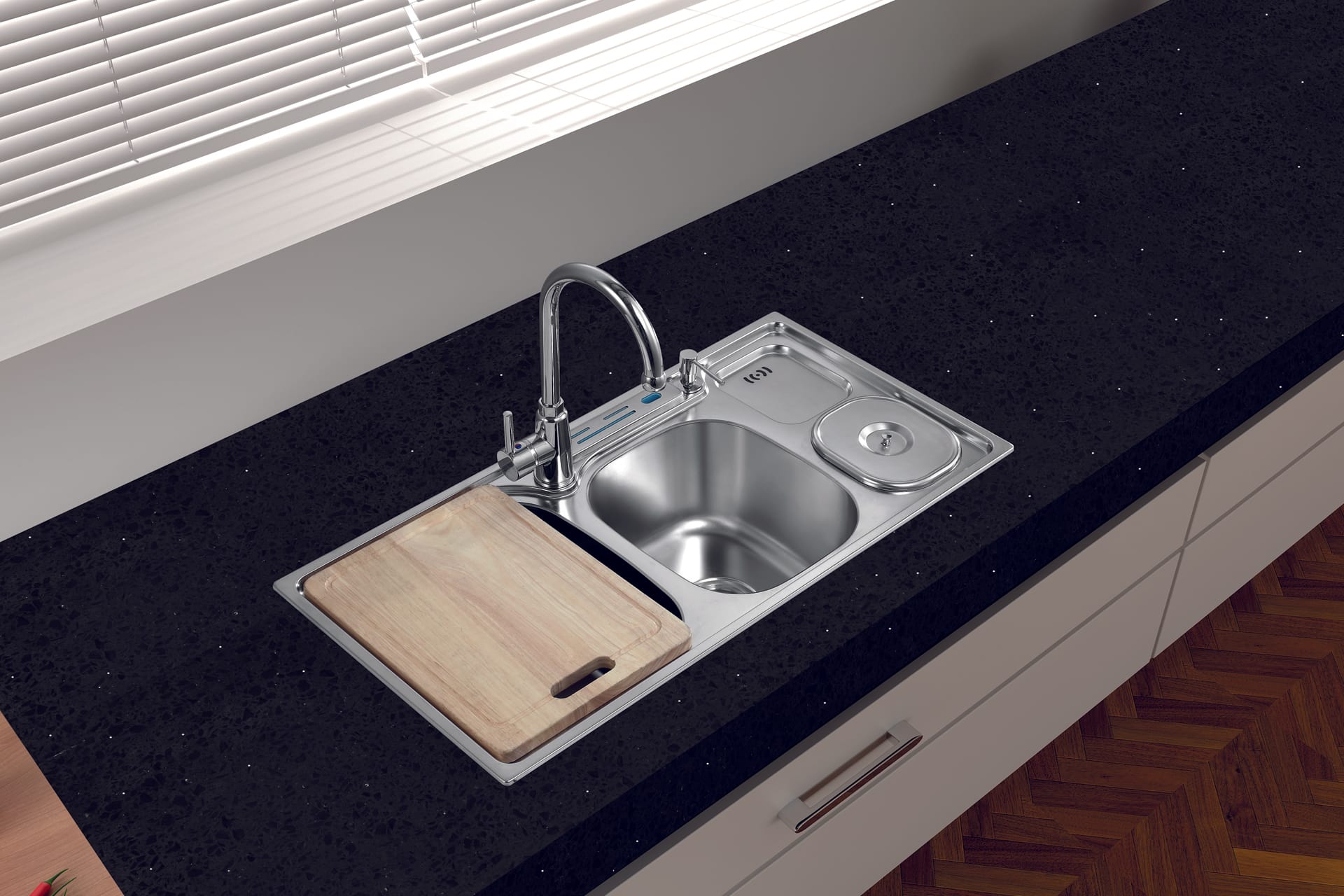 Brillo Noir CQS Black Quartz Worktop by Classic Quartz Stone — image 2