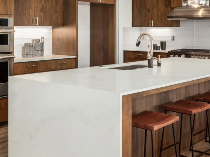 Calacatta Sueste CQS Grey, White Quartz Worktop by Classic Quartz Stone — image 2