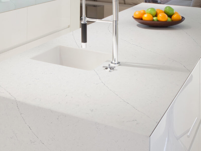 Dreamy CQS Grey, White Quartz Worktop by Classic Quartz Stone — image 2
