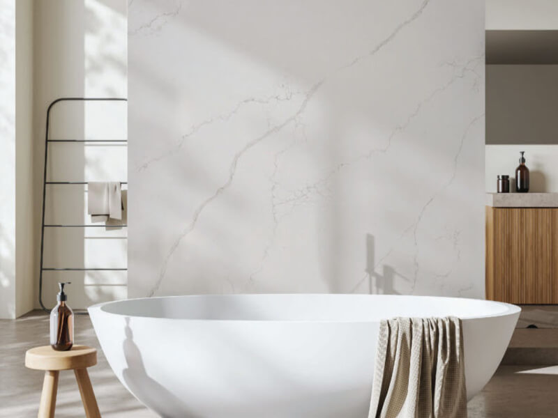 Elio CQS White Quartz Worktop by Classic Quartz Stone — image 2