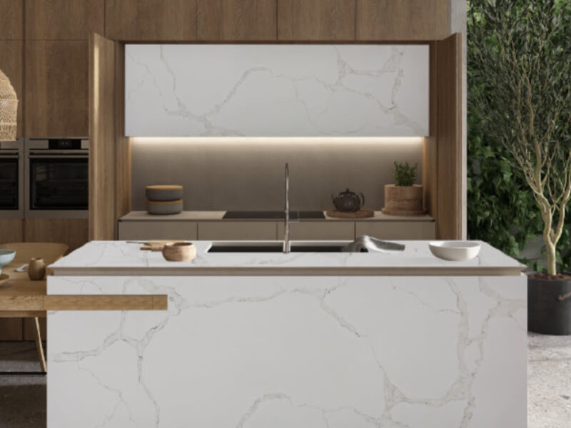 Eternal Gris CQS White Quartz Worktop by Classic Quartz Stone — image 2