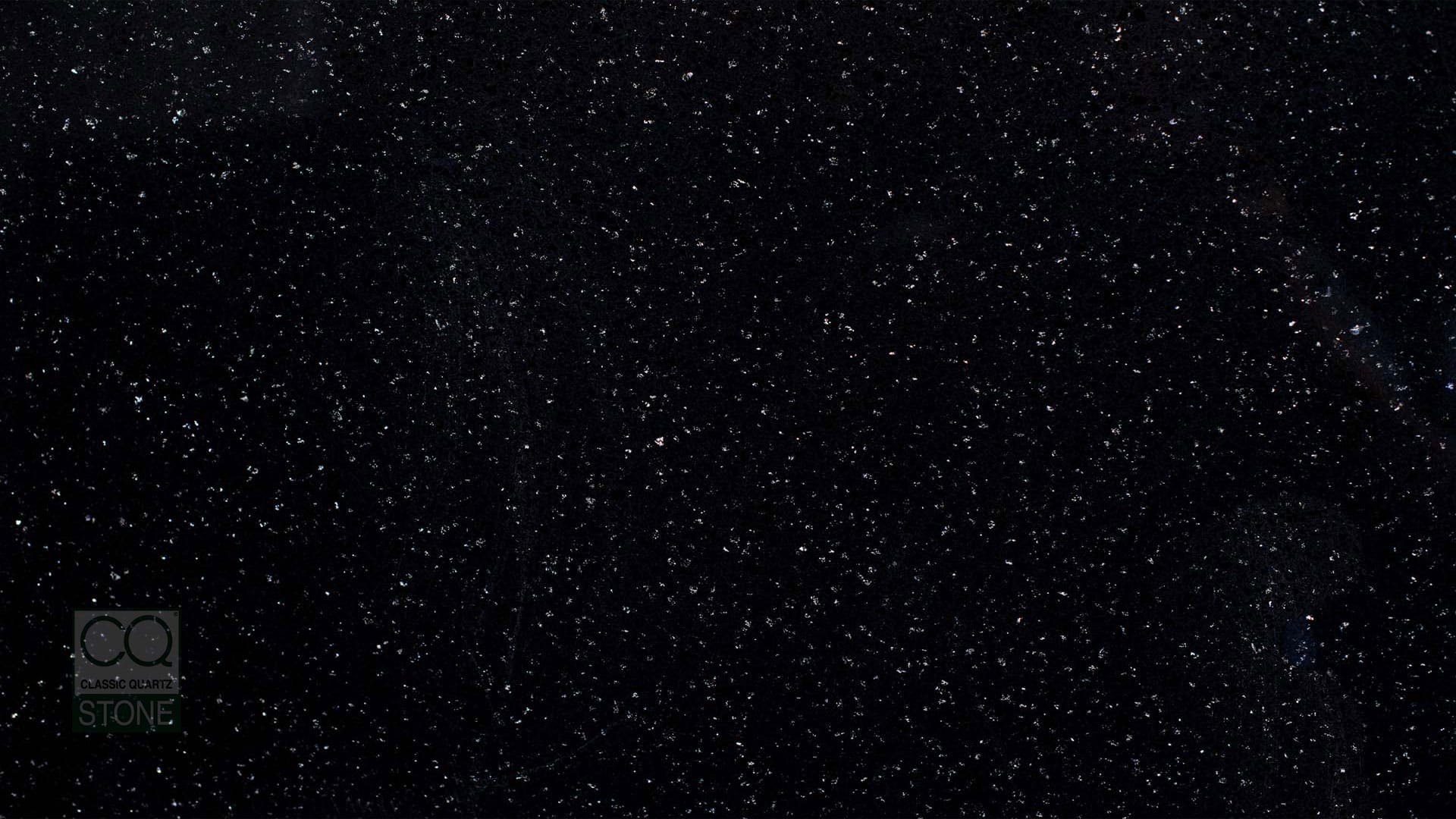 Glitter Noir CQS Black Quartz Worktop by Classic Quartz Stone