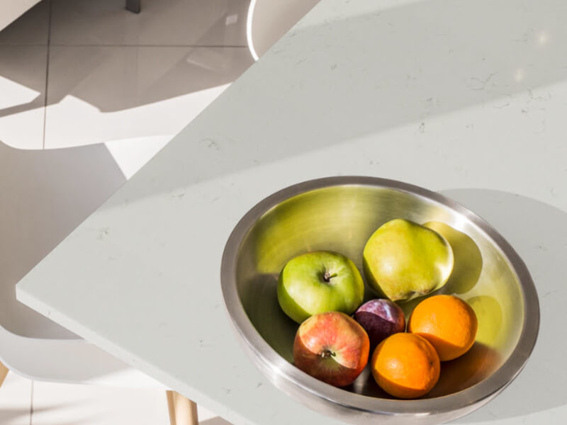 Hielo CQS Grey, White Quartz Worktop by Classic Quartz Stone — image 2