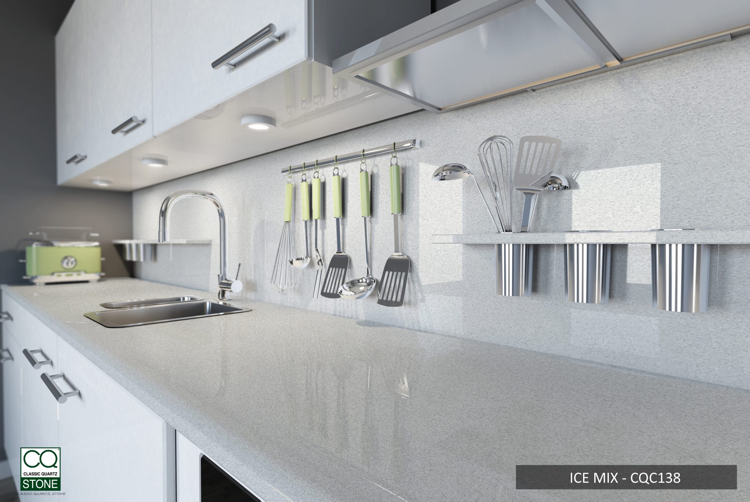 Ice Mix CQS Quartz Worktop by Classic Quartz Stone — image 4
