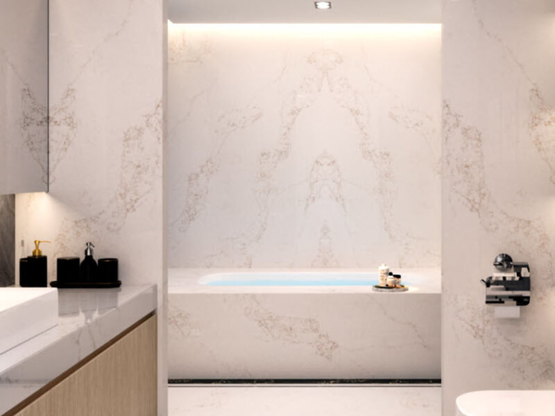 Mario CQS White Quartz Worktop by Classic Quartz Stone — image 2