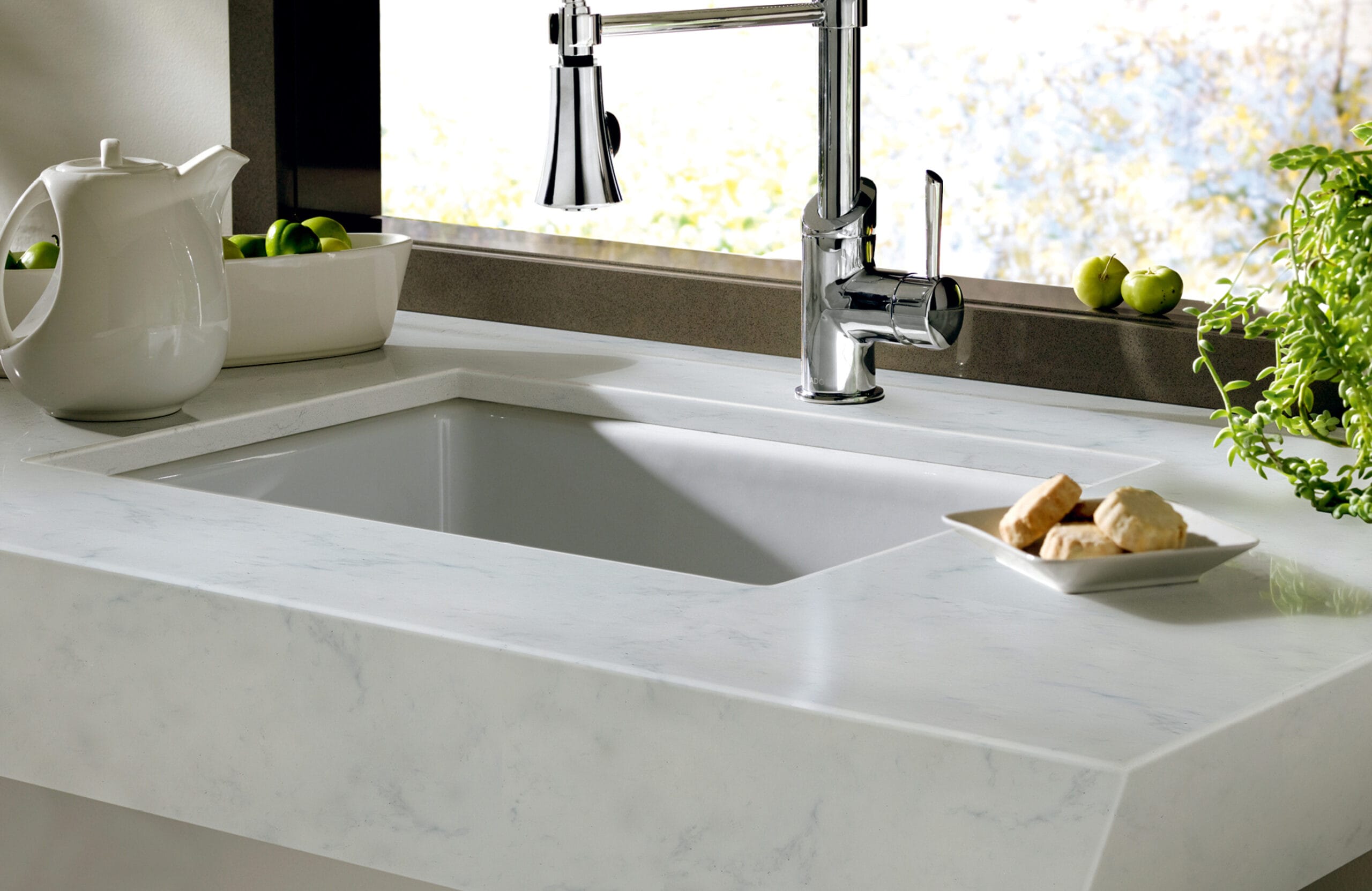 San Vincente CQS White Quartz Worktop by Classic Quartz Stone — image 3
