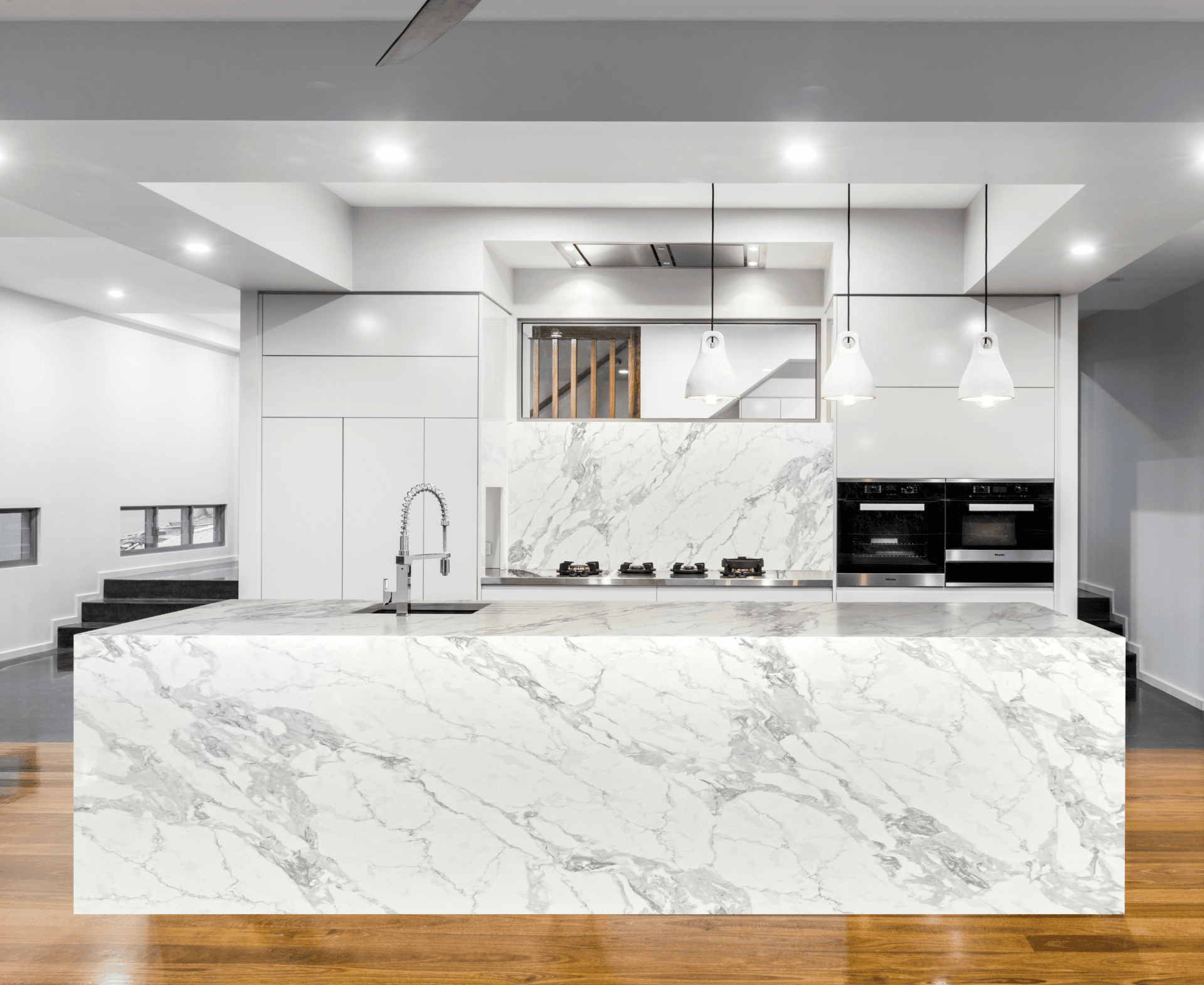 Statuario Crystal CQS White Quartz Worktop by Classic Quartz Stone — image 3