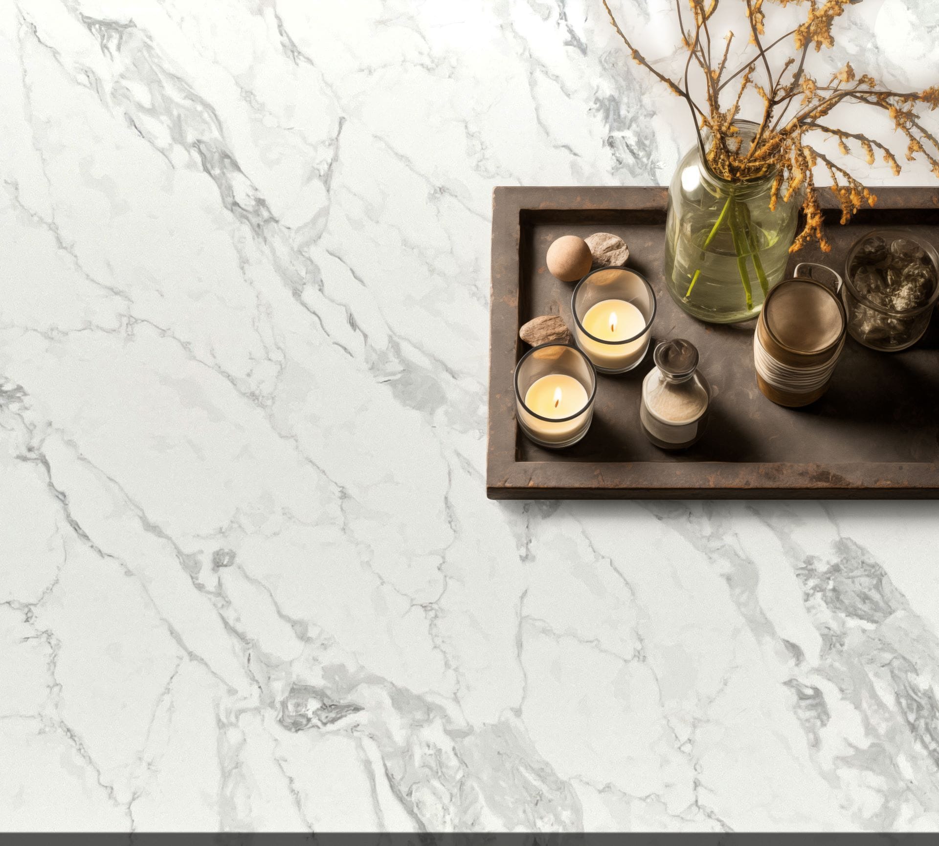 Statuario Crystal CQS White Quartz Worktop by Classic Quartz Stone — image 2