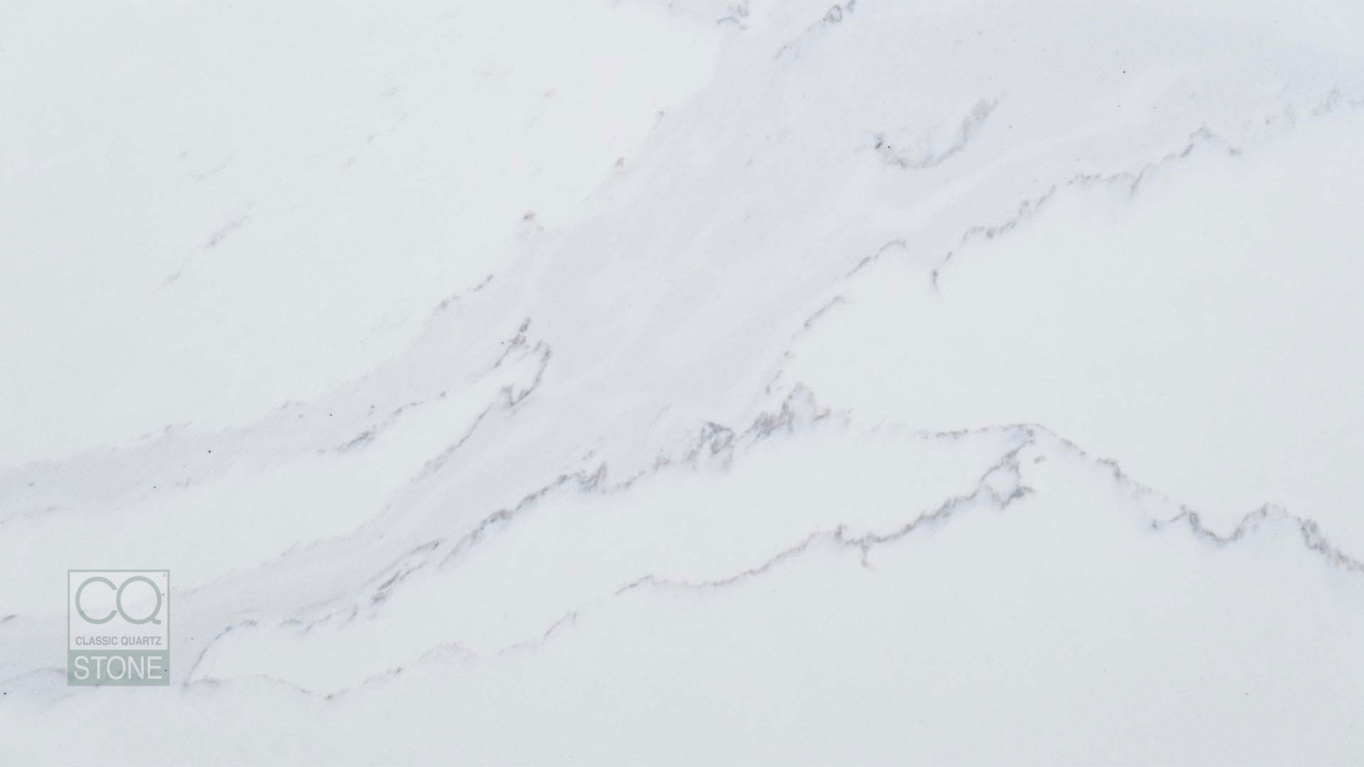 Torrano Perla CQS White Quartz Worktop by Classic Quartz Stone