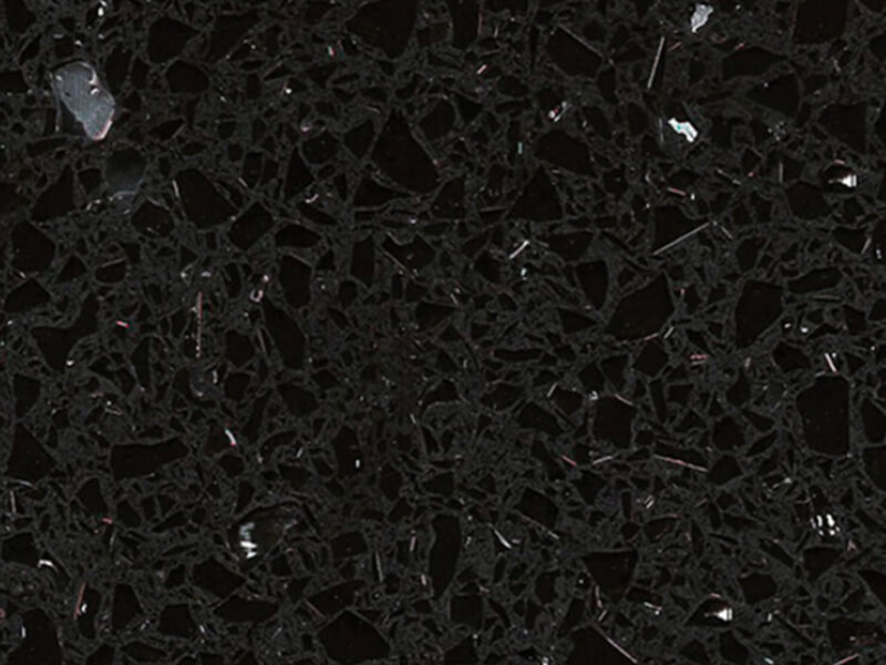 Black Mirror Black Quartz Worktop by Fugenstone — image 2