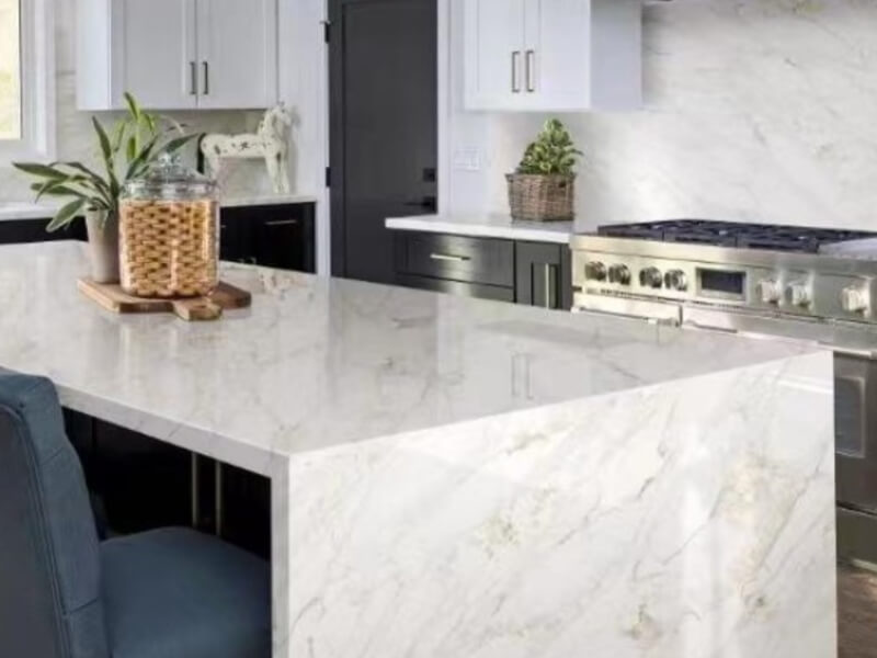 Caspian White Quartz Worktop by Fugenstone — image 2