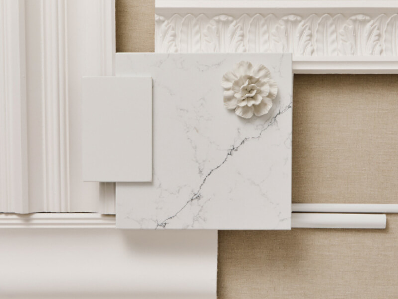 Enigma Grey, White Quartz Worktop by Fugenstone — image 2