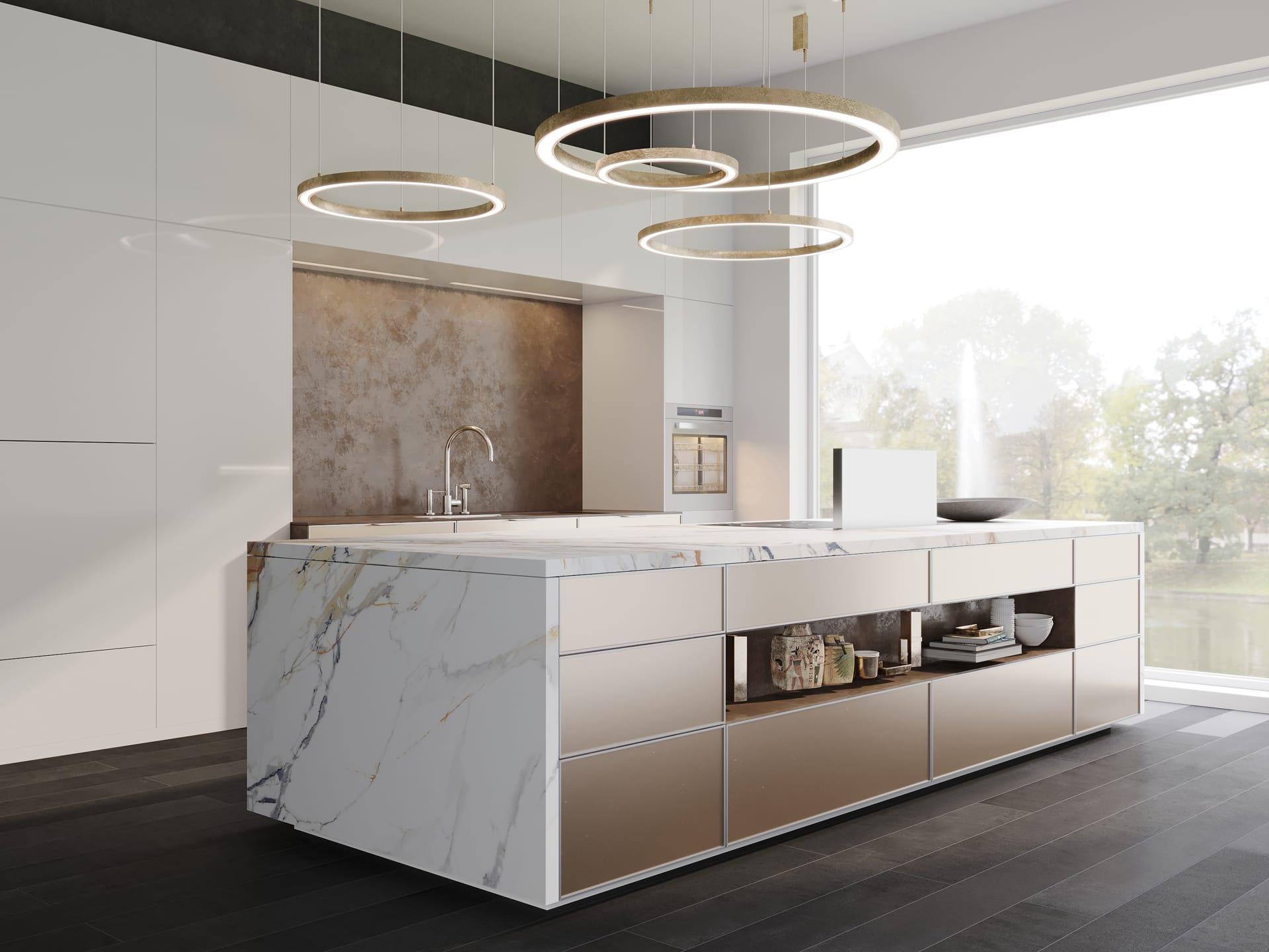 Abstratica HS White Quartz Worktop by Horizon Stone — image 2