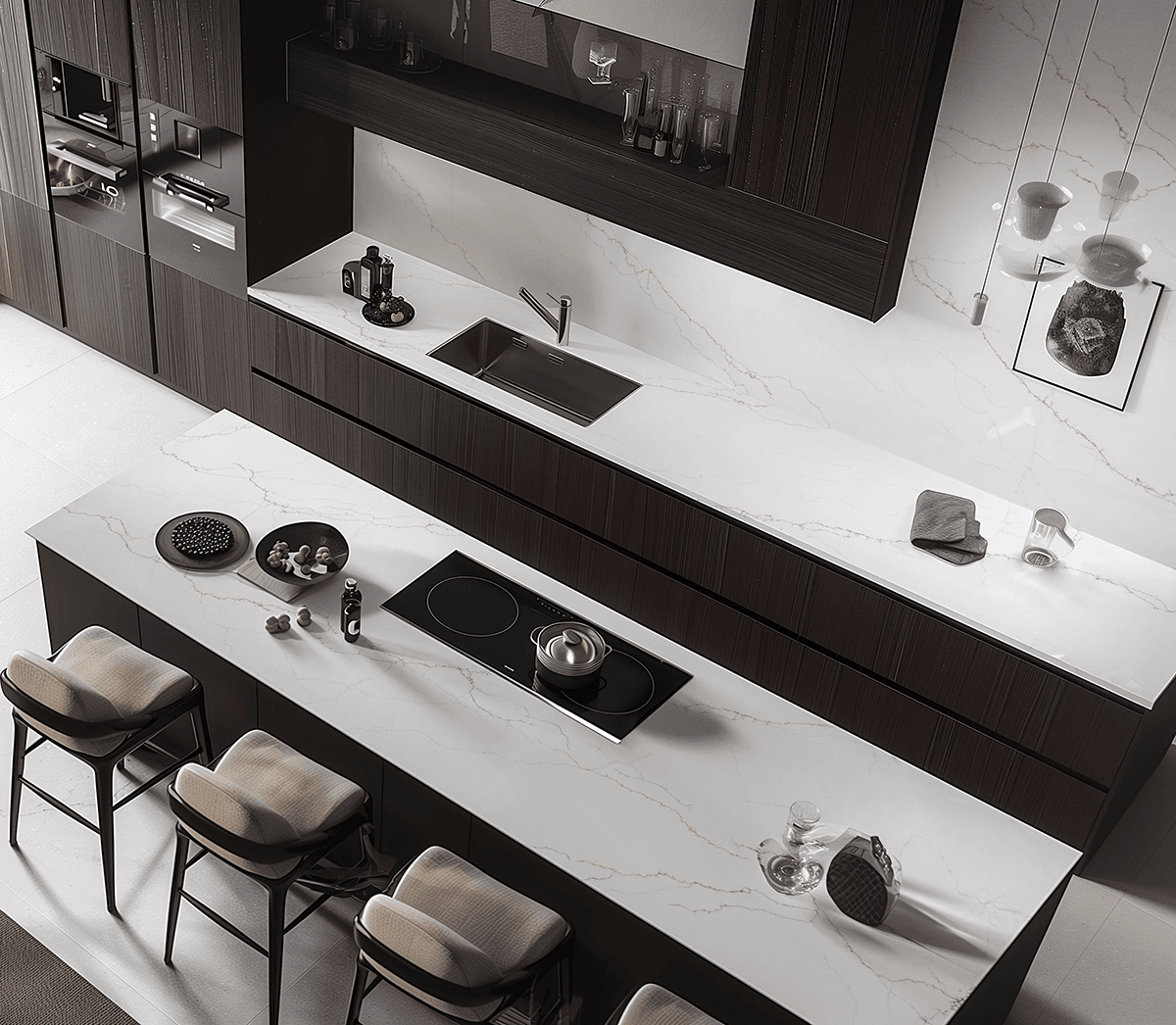 Equinox HS White Quartz Worktop by Horizon Stone — image 2