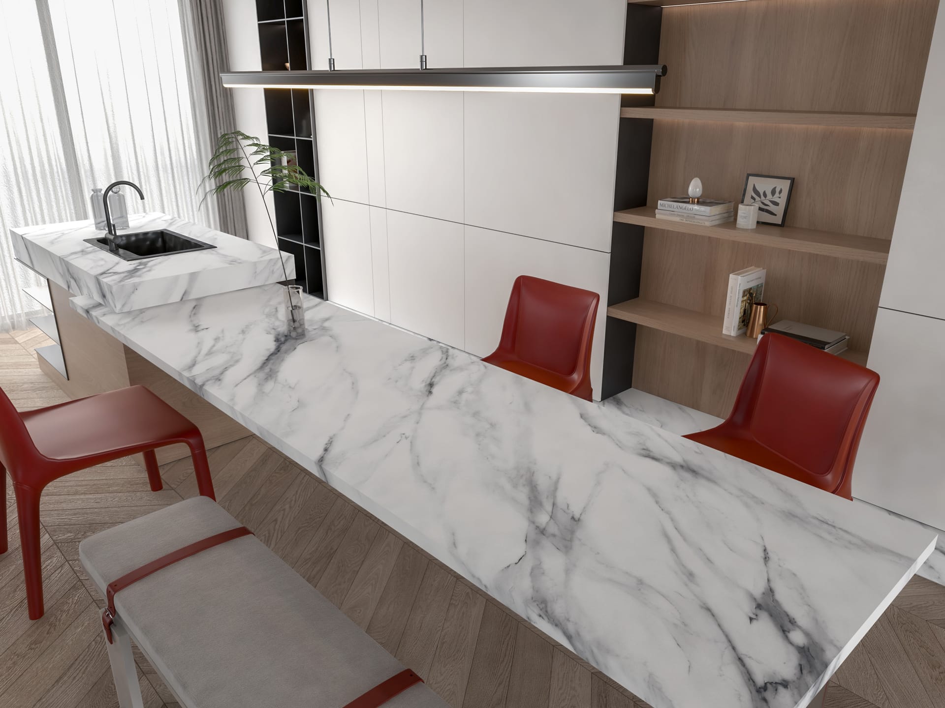 Glacier HS White Quartz Worktop by Horizon Stone — image 2
