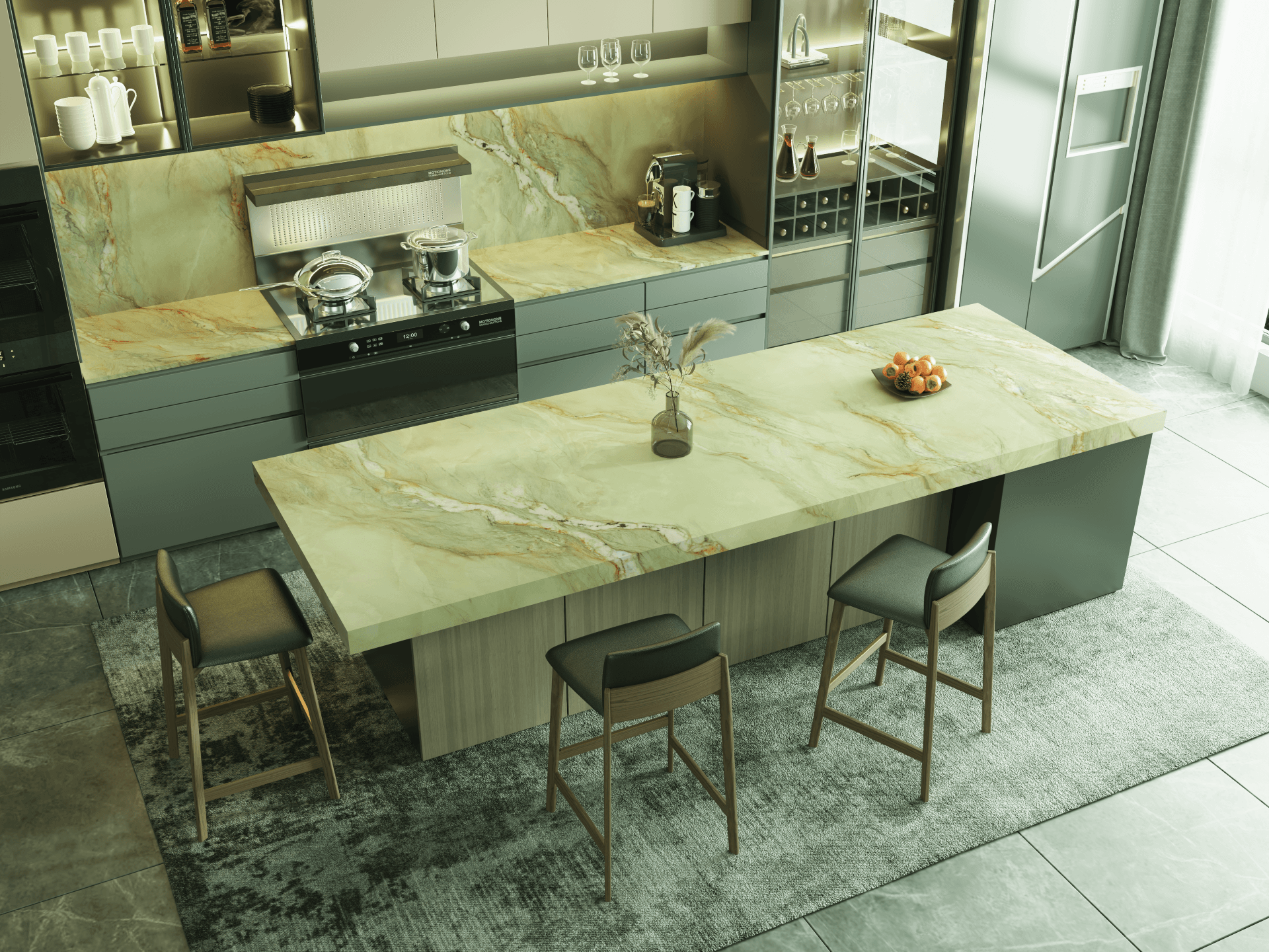 Jade Onix HS Green Quartz Worktop by Horizon Stone — image 2