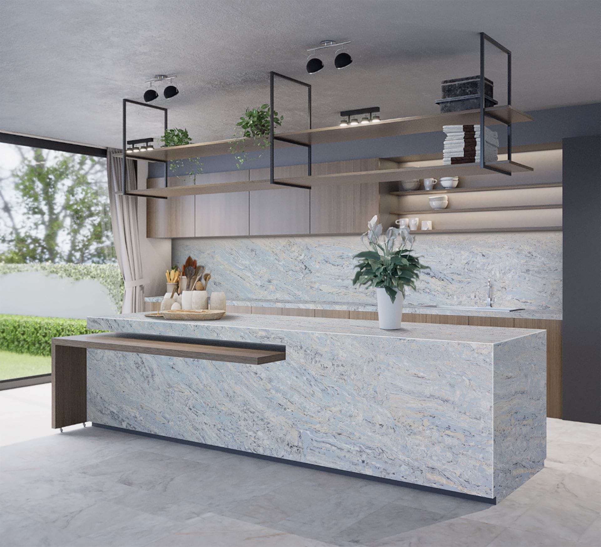 Kashmir White HS White Quartz Worktop by Horizon Stone — image 2
