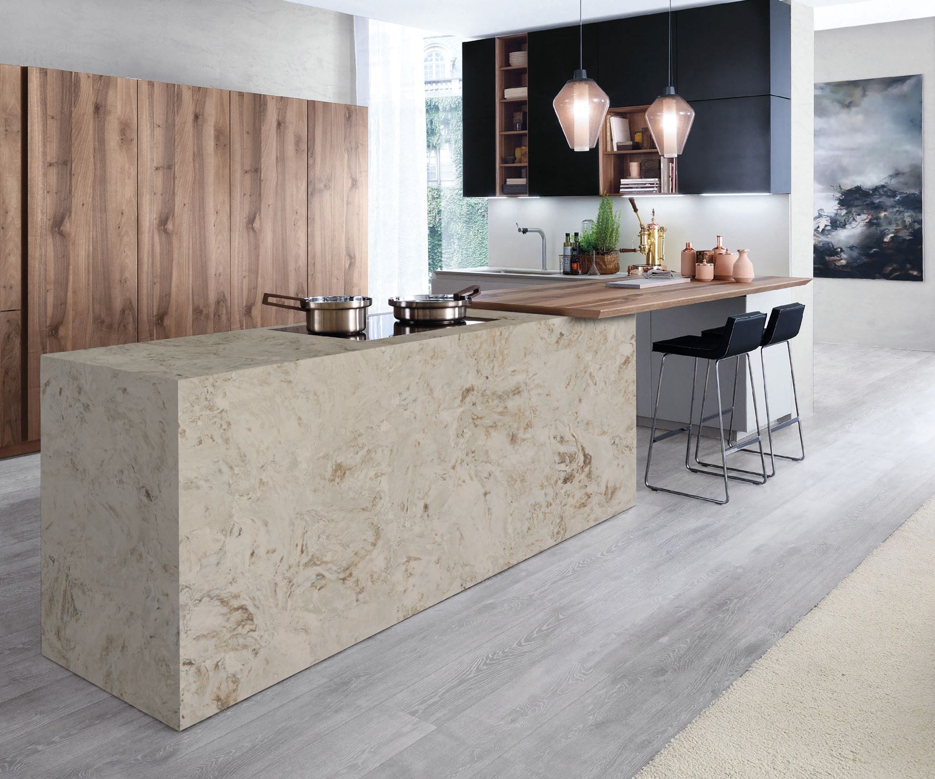 Kavala Brown HS Brown Quartz Worktop by Horizon Stone — image 2