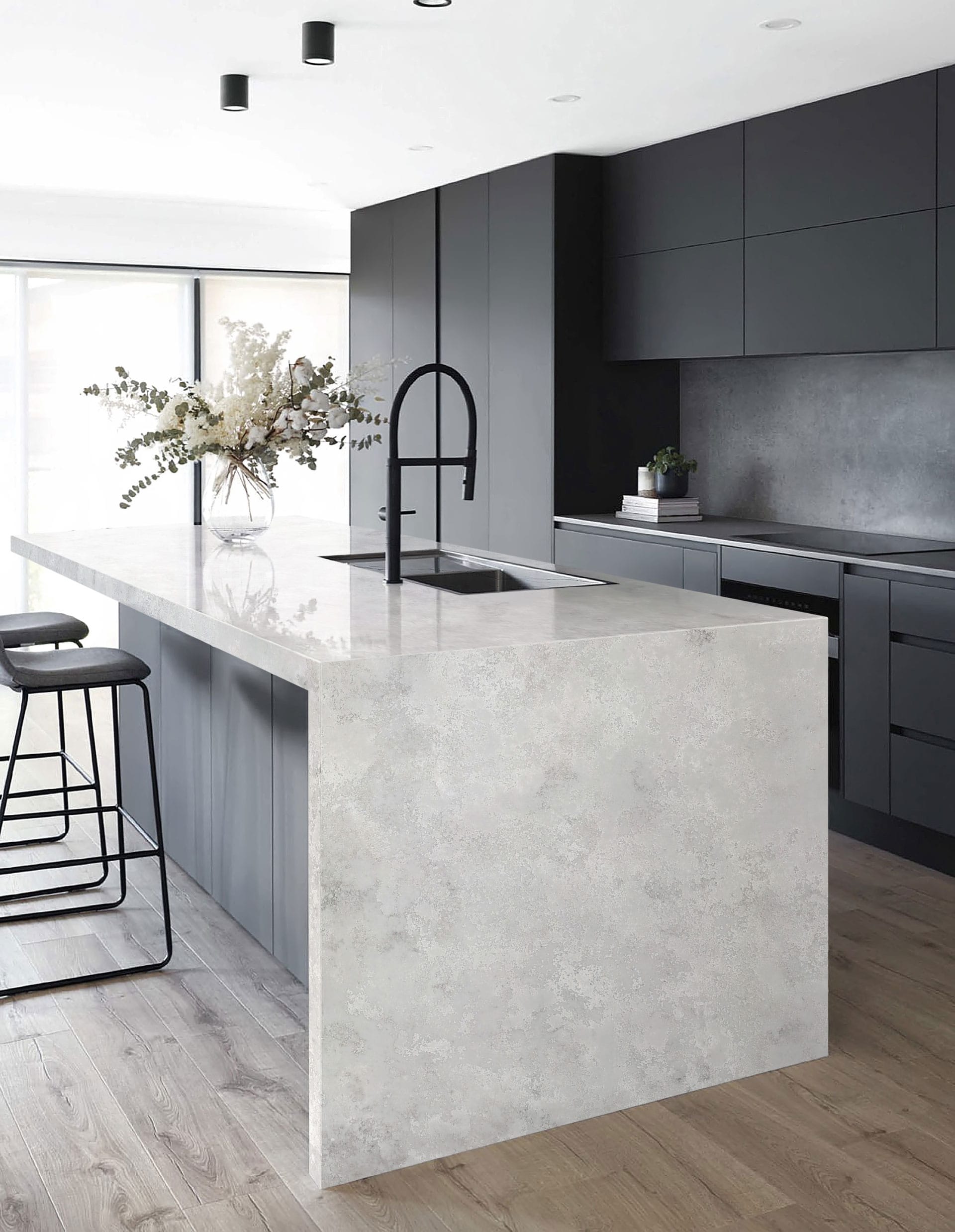 Luna Grey HS Grey Quartz Worktop by Horizon Stone — image 2