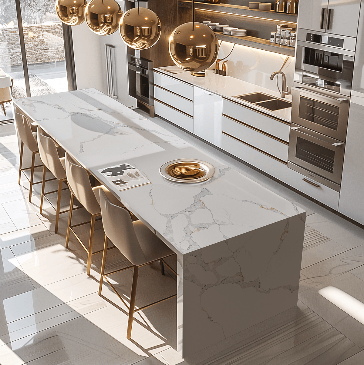 Phoenix HS Grey Quartz Worktop by Horizon Stone — image 2