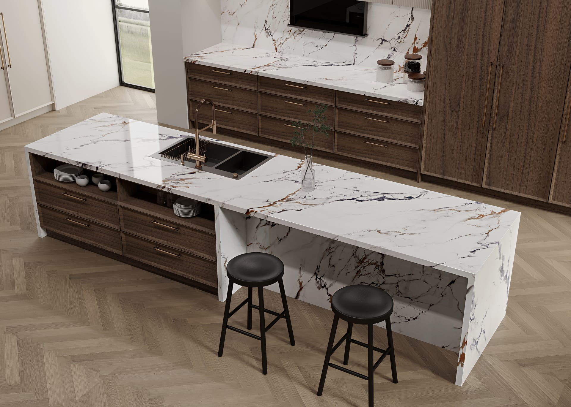 Sapphire Gold HS White Quartz Worktop by Horizon Stone — image 2