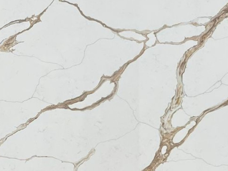Calacatta Volcano Super Jumbo White Quartz Worktop by iStone — image 2