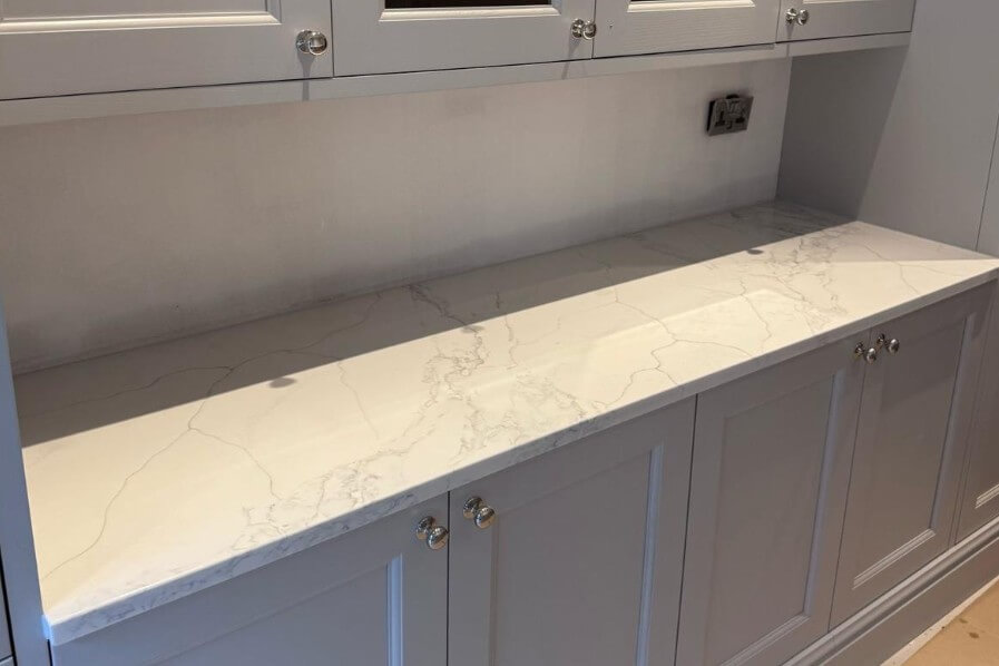 Calacatta Classico White Quartz Worktop by Modern Quartz Stone — image 4