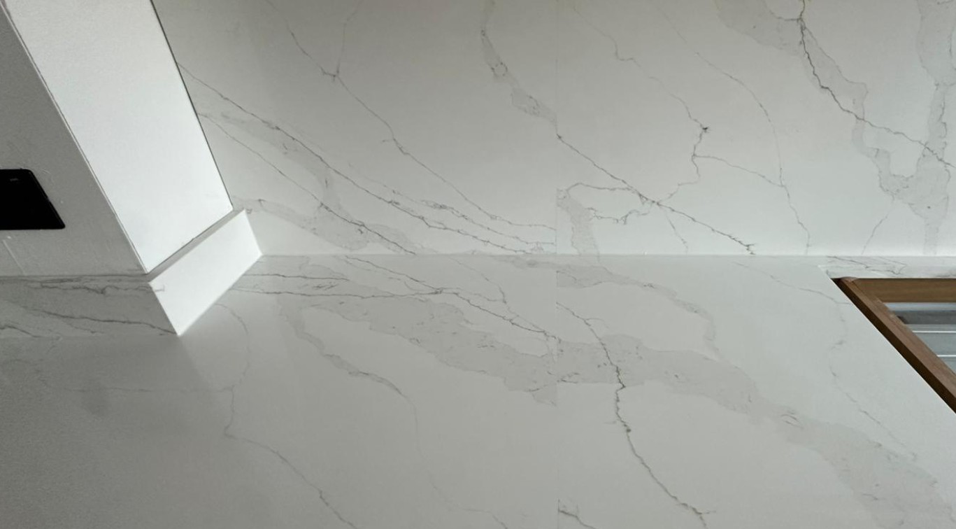 Calacatta Light Grey Quartz Worktop by Modern Quartz Stone — image 5