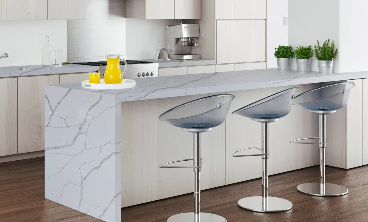 Calacatta Protofinio White Quartz Worktop by Modern Quartz Stone — image 3