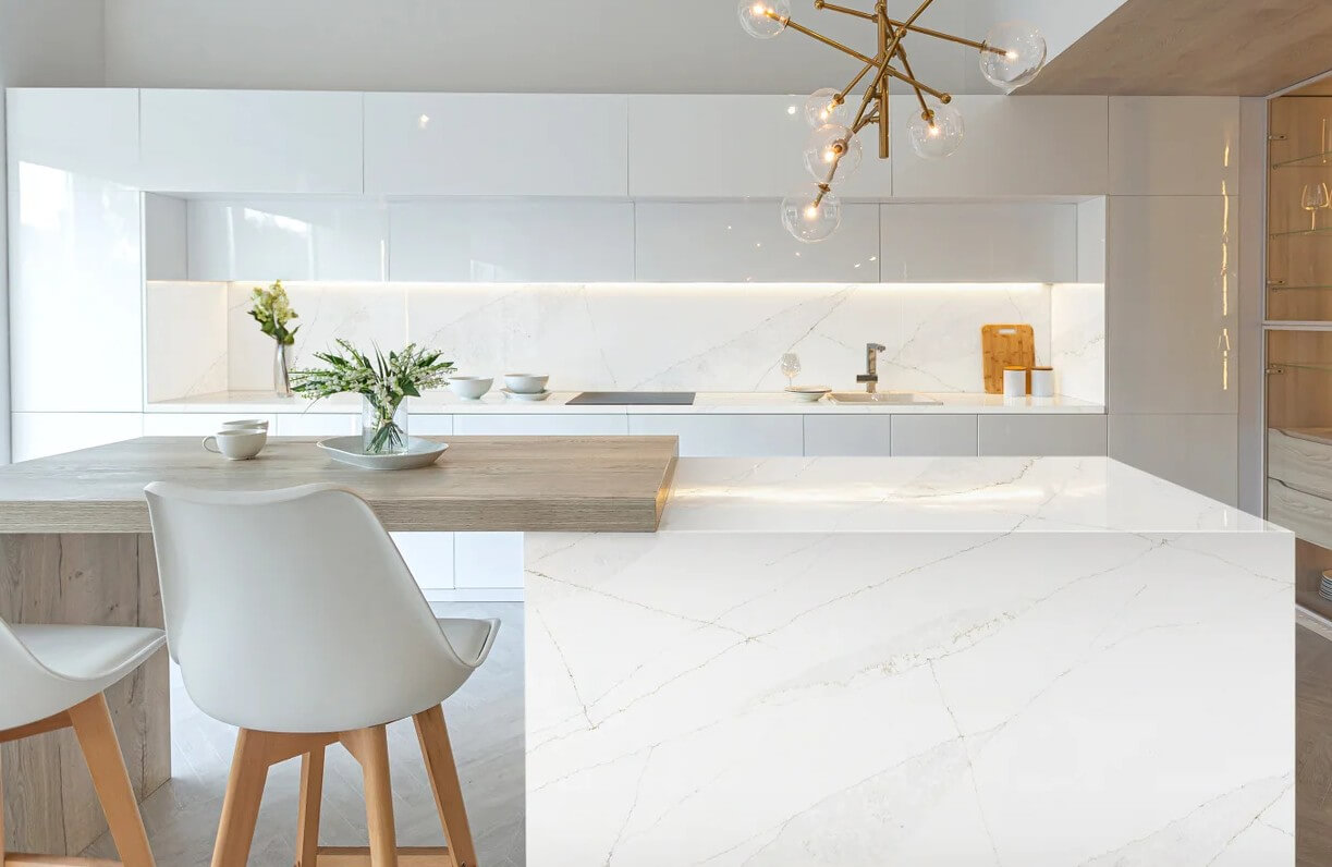 Calacatta Royal White Quartz Worktop by Modern Quartz Stone — image 4
