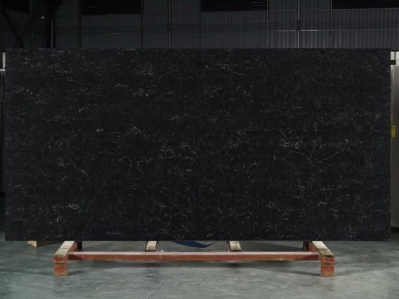 Carrara Noir Black Quartz Worktop by Modern Quartz Stone — image 2