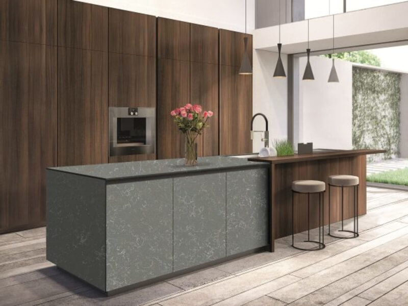 Carrara Silver Grey Quartz Worktop by Modern Quartz Stone — image 2